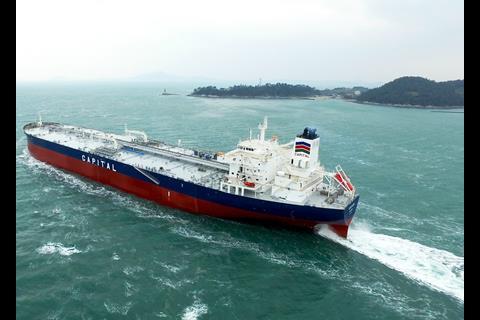 Capital's 112,800dwt ice class crude oil/product tanker Aristaios.